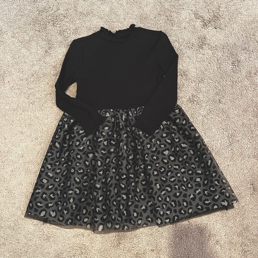 TULLE Dress Cheetah Print Grey & Black 🖤